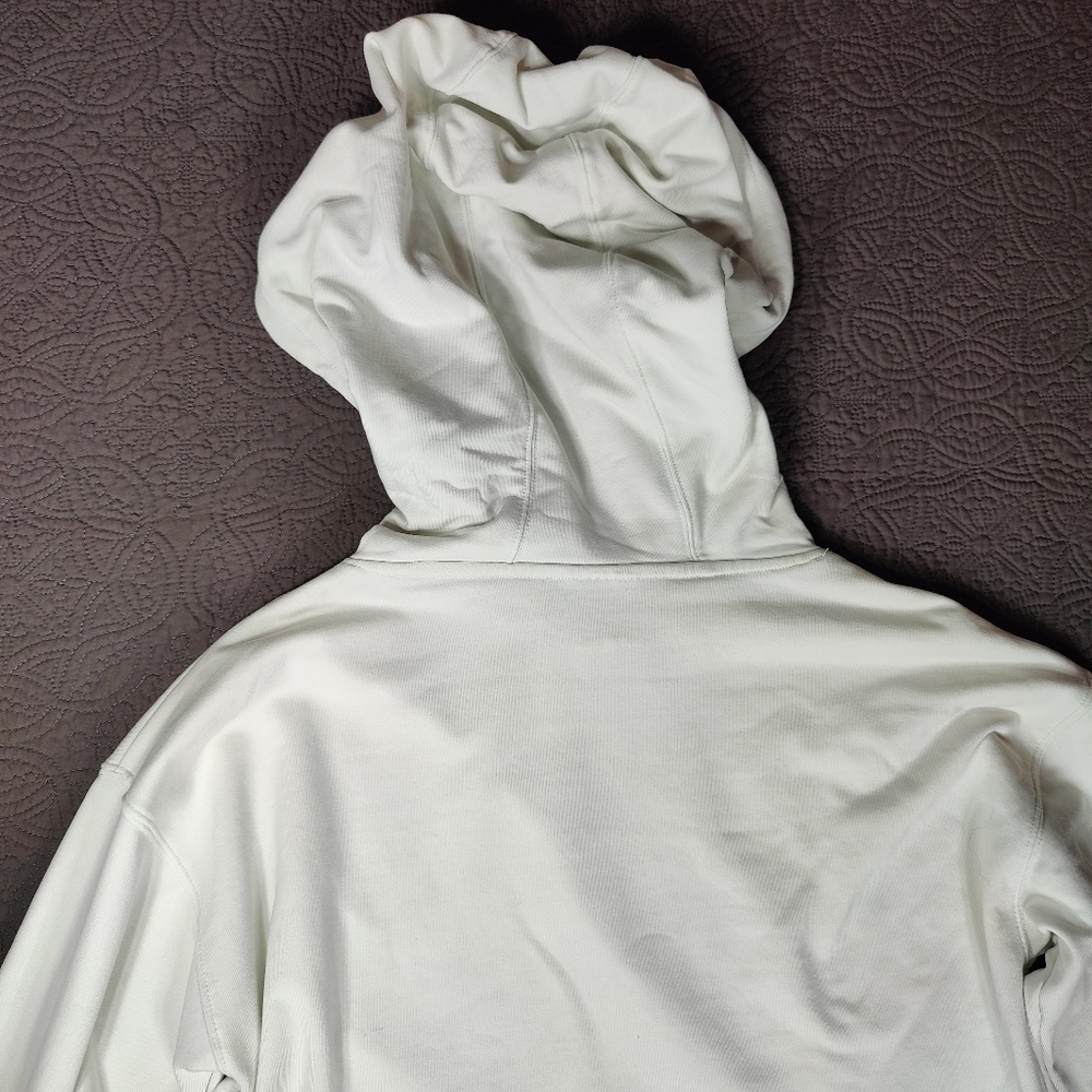 Adidas Ivy Park X Crop Hoodie Sweatshirt Womens Size XS Pale Mint Green Grunge - Picture 6 of 12